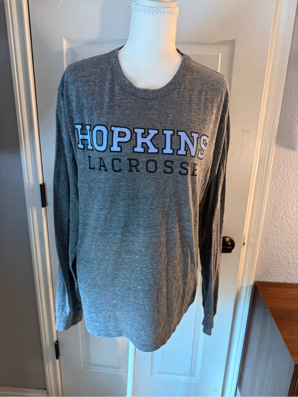 Hopkins Lacrosse Long Sleeve Tee - Gray